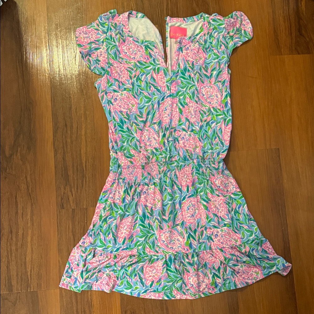 Lilly Pulitzer Pink and Green Floral Dress